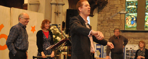 Reverend Andrew Hargreaves (Trustee) leads the congregation at St James’ church